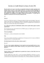 Entretien avec Camille Michaud et sa femme, 10 octobre 1996