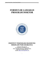 FORMULIR LAMARAN PROGRAM DOKTOR - SBM ITB