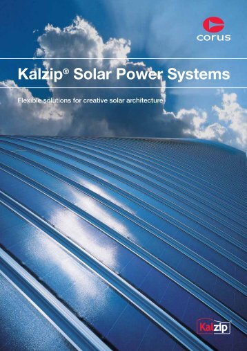 Maximum performance with Kalzip® Solar Power Systems