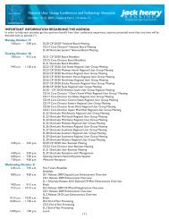 Conference Agenda (pdf) - Jack Henry & Associates, Inc.