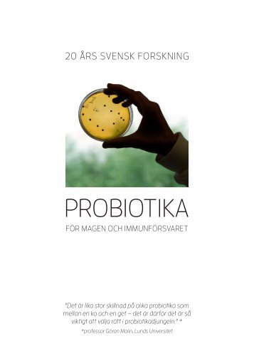 Information om Probiotika - Scientific Communication AB
