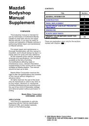 Mazda6 Bodyshop Manual Supplement