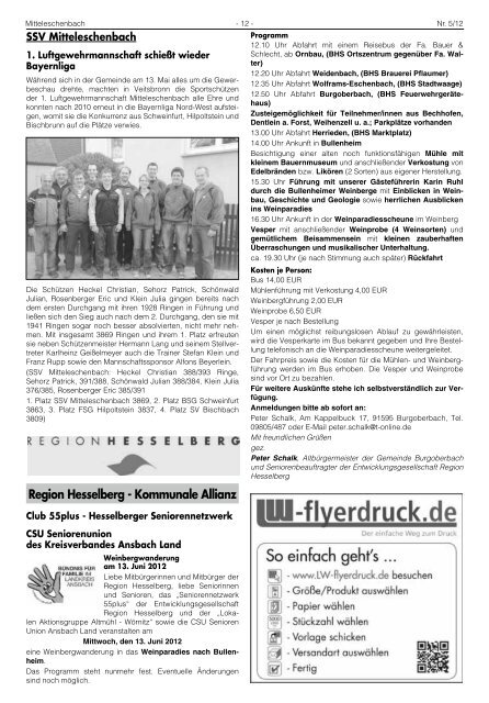 Region Hesselberg - Kommunale Allianz - Mitteleschenbach