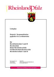 Lehrplan Deutsch / Kommunikation gegliedert in Lernbausteine fÃ¼r ...