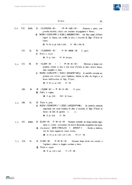 Corpus Nummorum Italicorum, Vol. XVII - Portale Numismatico dello ...