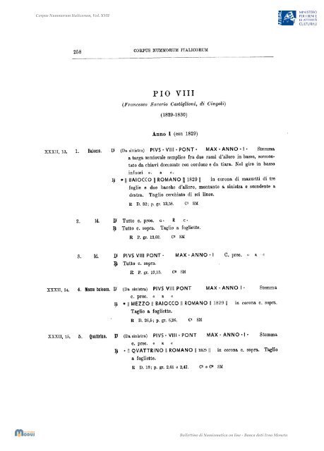 Corpus Nummorum Italicorum, Vol. XVII - Portale Numismatico dello ...