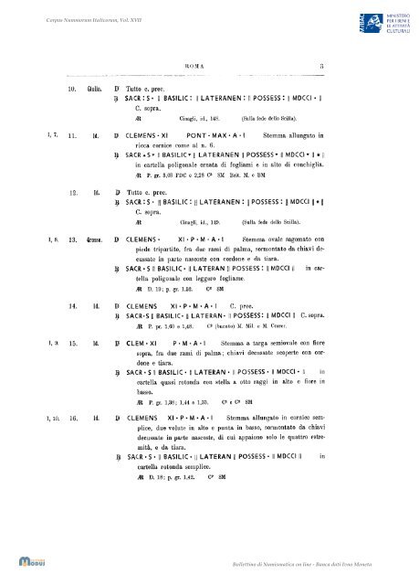 Corpus Nummorum Italicorum, Vol. XVII - Portale Numismatico dello ...