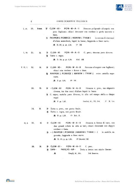 Corpus Nummorum Italicorum, Vol. XVII - Portale Numismatico dello ...