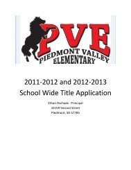 Piedmont Valley Elementary Title I Schoolwide Plan - Meade School ...