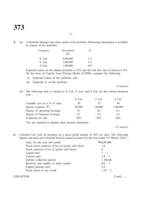 Financial, Treasury and Forex Management - cs notes