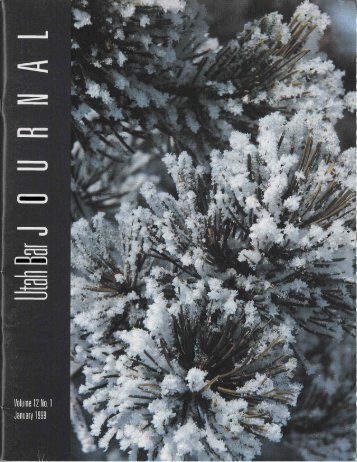 January 1999 Volune 12 No1.pdf - the Utah State Bar