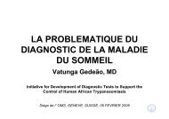 la problematique du diagnostic de la maladie du sommeil