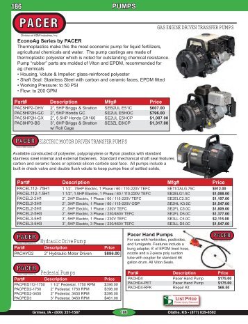 GAS ENGINE DRIVEN TRANSFER PUMPS ELECTRIC MOTOR ...