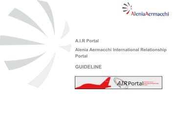 AIR Portal - Alenia Aermacchi