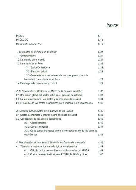 Impacto economico de la Malaria - Bvs.minsa.gob.pe - Ministerio de ...