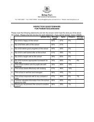 Parent Questionnaire Results (pdf) - Bishop Fox's School