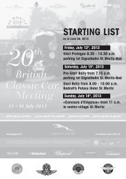 Aktuelle Startliste BCCM 2013 - British Classic Car Meeting