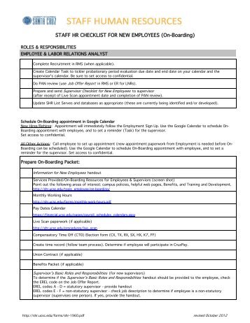 new employees checklist