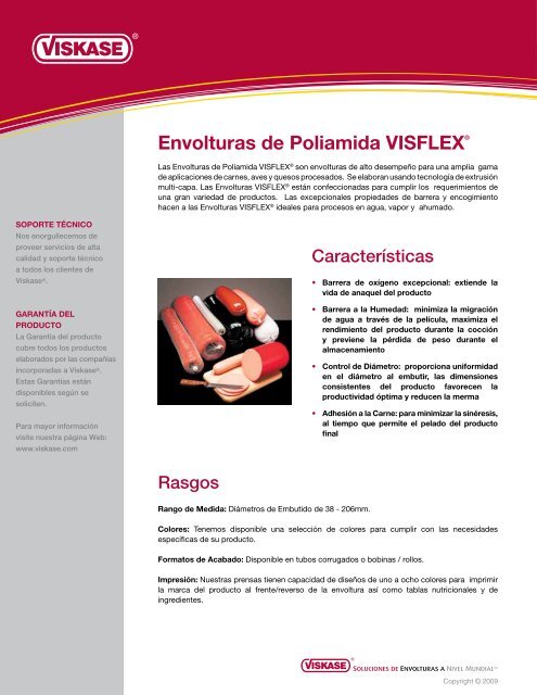 Envolturas de Poliamida VISFLEX - Viskase