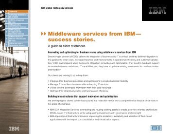 Middleware services from IBM— success stories.