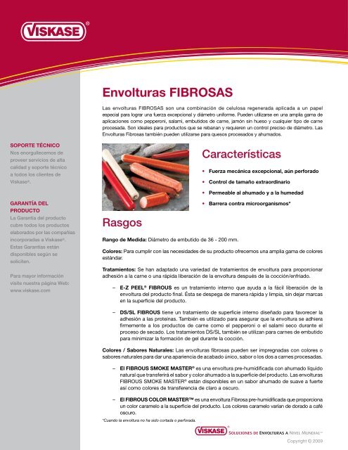 Envolturas FIBROSAS - Viskase