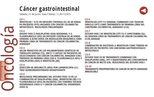 CÃ¡ncer gastrointestinal - Sociedad EspaÃ±ola de OncologÃa MÃ©dica