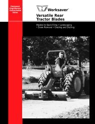 Versatile Rear Tractor Blades WorksaverÂ® - ACI Distributors