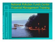 National Pollution Funds Center Financial Management Training