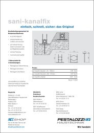 Sani-Kanalfix Produkteblatt - Pestalozzi Haustechnik