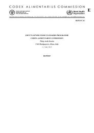 joint fao/who food standards programme - CODEX Alimentarius