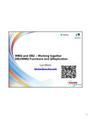 WMQ and DB2 Ã¢Â€Â“ MQ Verbs in DB2 & Q-Replication - IBM