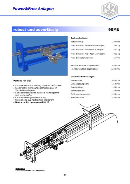 Power&Free Anlagen - Kewesta GmbH