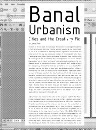 Banal Urbanism - magazine for urban documentation, opinion + theory