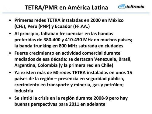 TETRA en AmÃ©rica Latina