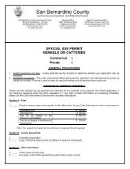 Special Use Permit â Kennels or Catteries - San Bernardino County