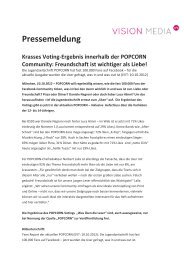 Pressemeldung Krasses Voting-Ergebnis innerhalb der POPCORN ...