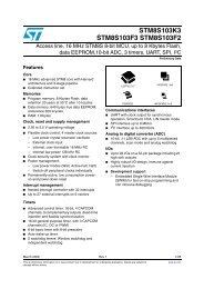 Access line, 16 MHz STM8S 8-bit MCU, up to 8 Kbytes Flash, data ...