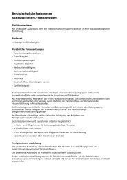 Berufsfachschule Sozialwesen, SOZIALASSISTENT/IN - Stadtschule ...