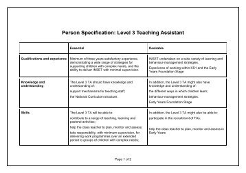 teaching assistant level 3 assignment 2