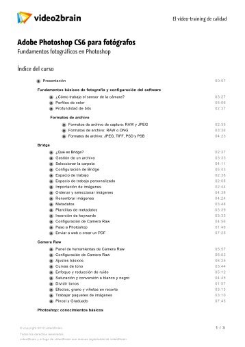 Adobe Photoshop CS6 para fotÃ³grafos - video2brain