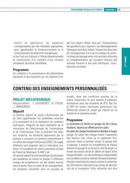 contenu des enseignements de tronc commun - MINES ParisTech