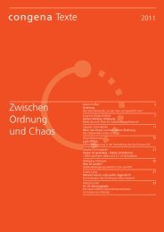 congena Texte Zwischen Ordnung und Chaos - congena Gmbh