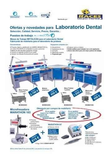 Ofertas y novedades para Laboratorio Dental - races grupo dental