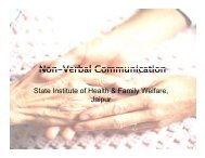Non-Verbal Communication - SIHFW Rajasthan