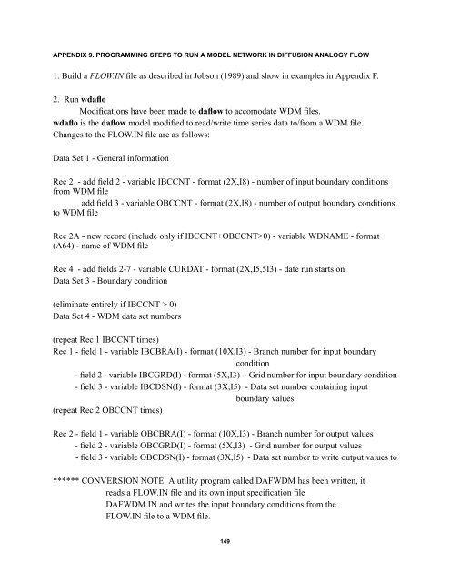 Precipitation-Runoff and Streamflow-Routing Models for the ...