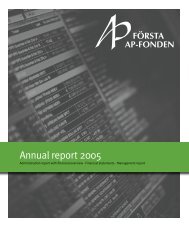 Annual report 2005 [pdf 2.7 MB] - FÃ¶rsta AP-fonden