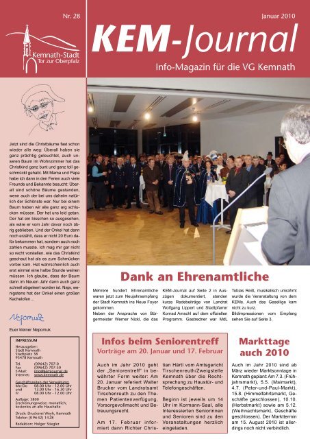 Ausgabe 1/2010 - Stadt Kemnath