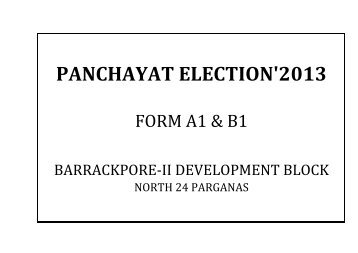 11. BKP-II FORM-A1 - North 24 Parganas