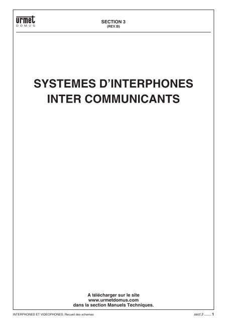 SYSTEMES D'INTERPHONES INTER COMMUNICANTS - Urmet