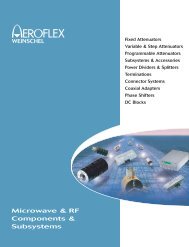 Aeroflex / Weinschel Microwave & RF Components ... - AMTEST-PL